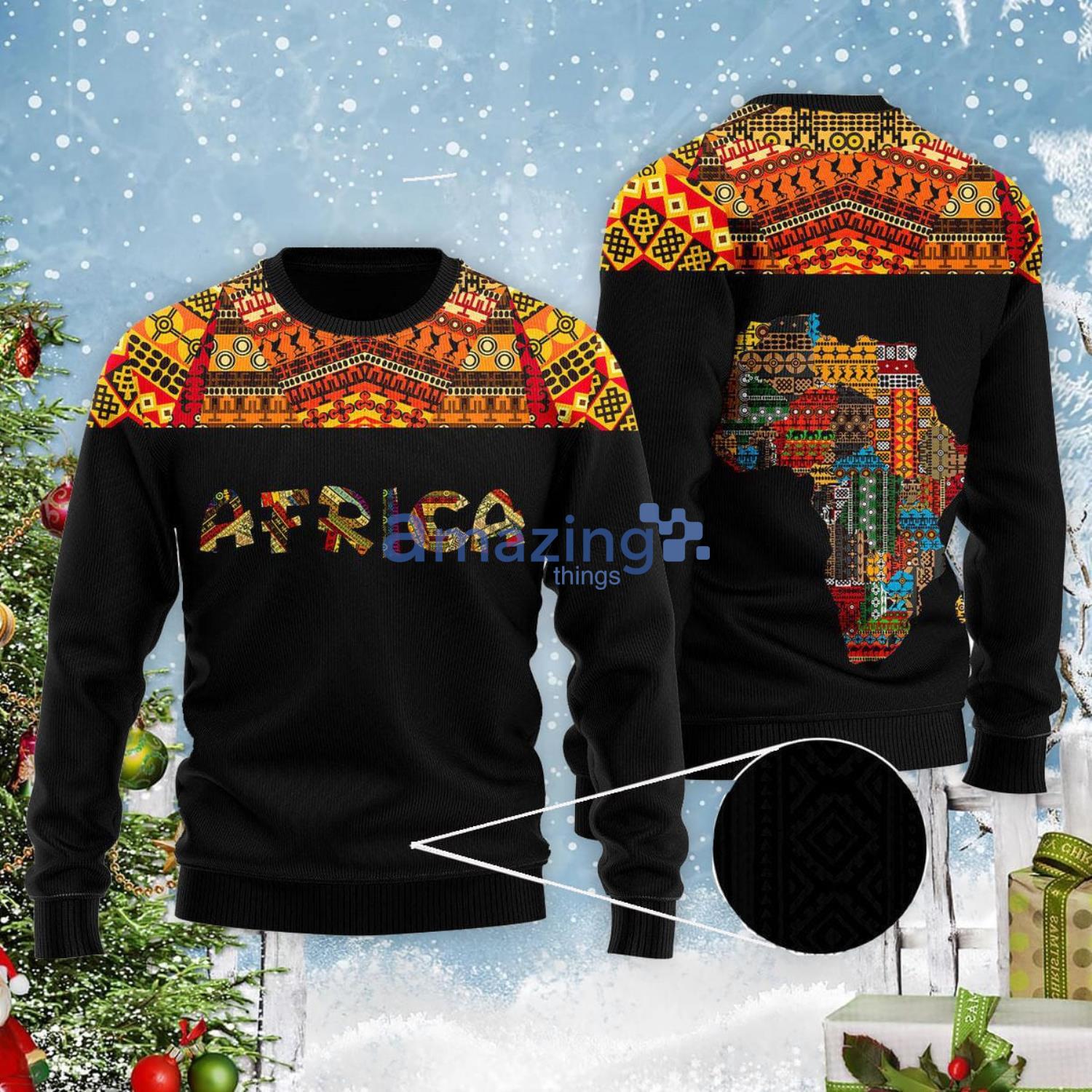 Colorful Africa Vintage Christmas Gift Ugly Christmas Sweater Product Photo 1