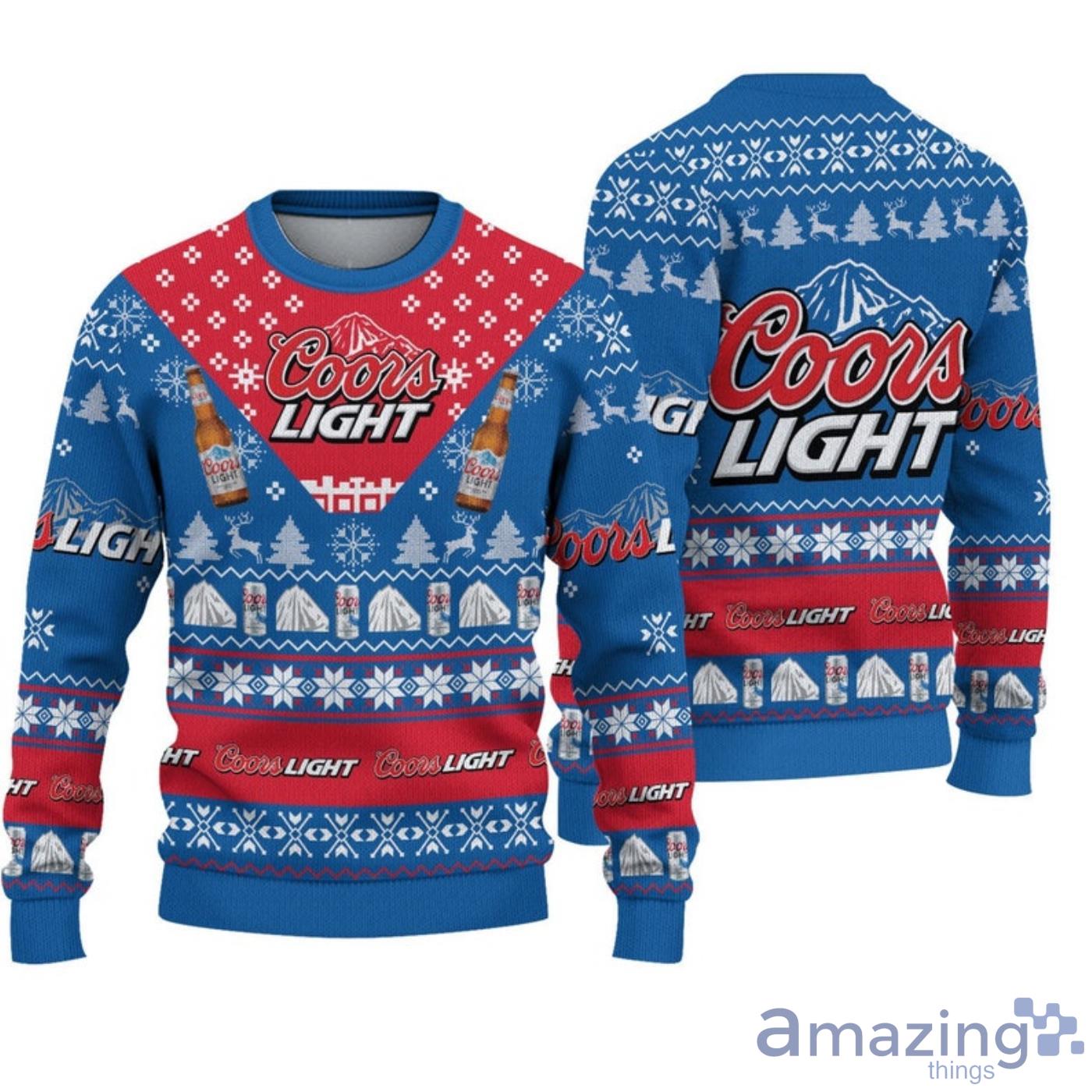 Coors Light Beer Blue Ugly Christmas Sweater Product Photo 1
