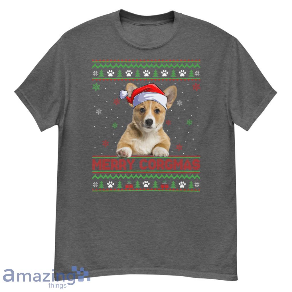 Corgmas Corgi Dog Ugly Xmas Santa Corgi Christmas Christmas Shirt - G500 Men’s Classic T-Shirt-1