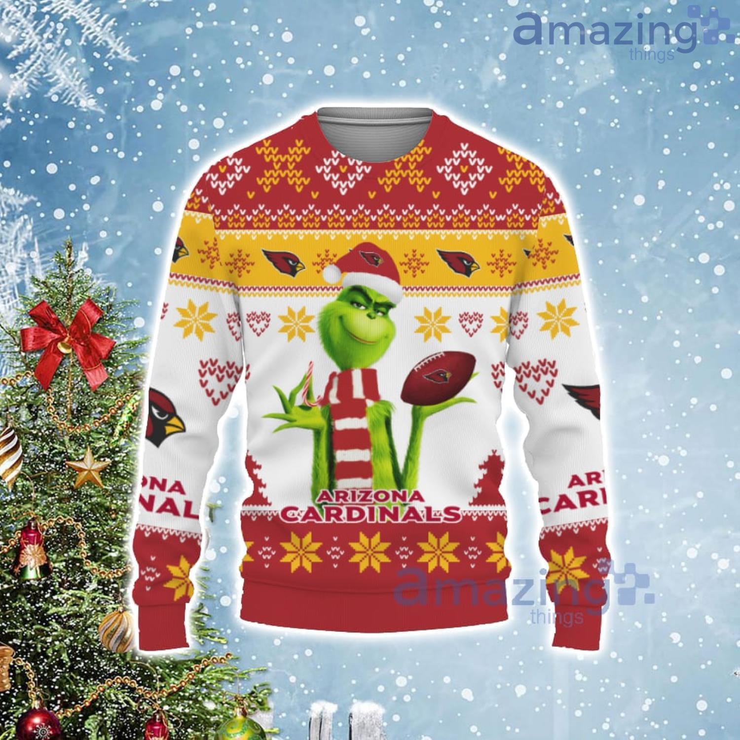 Cute Grinch American Football Arizona Cardinals Ugly Christmas Sweater