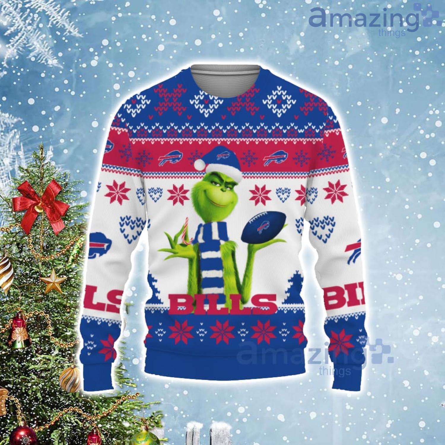 NFL Fans Buffalo Bills 12 Grinch Xmas Day Logo Ugly Christmas