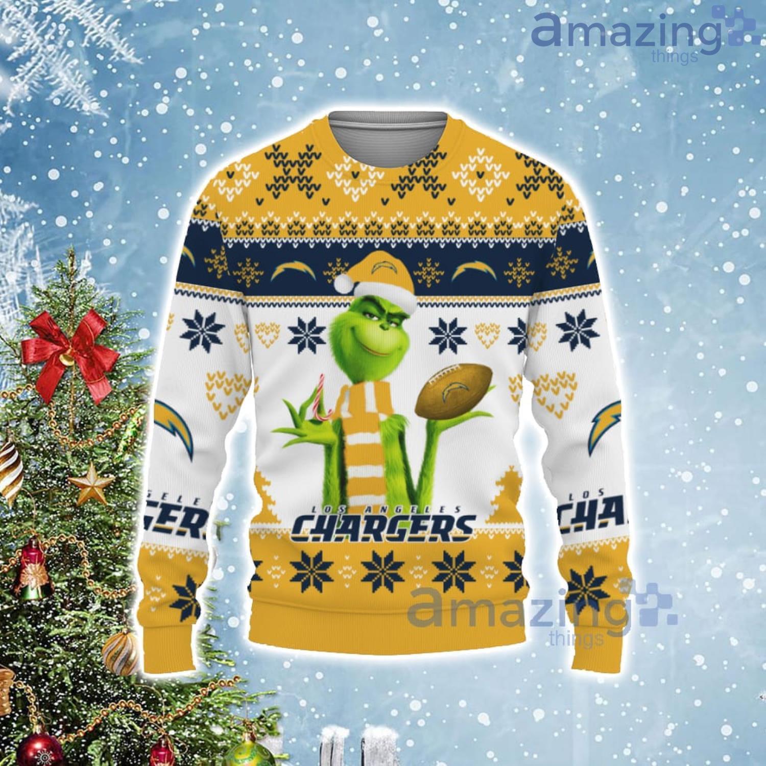 Cute Grinch American Football Los Angeles Chargers Ugly Christmas