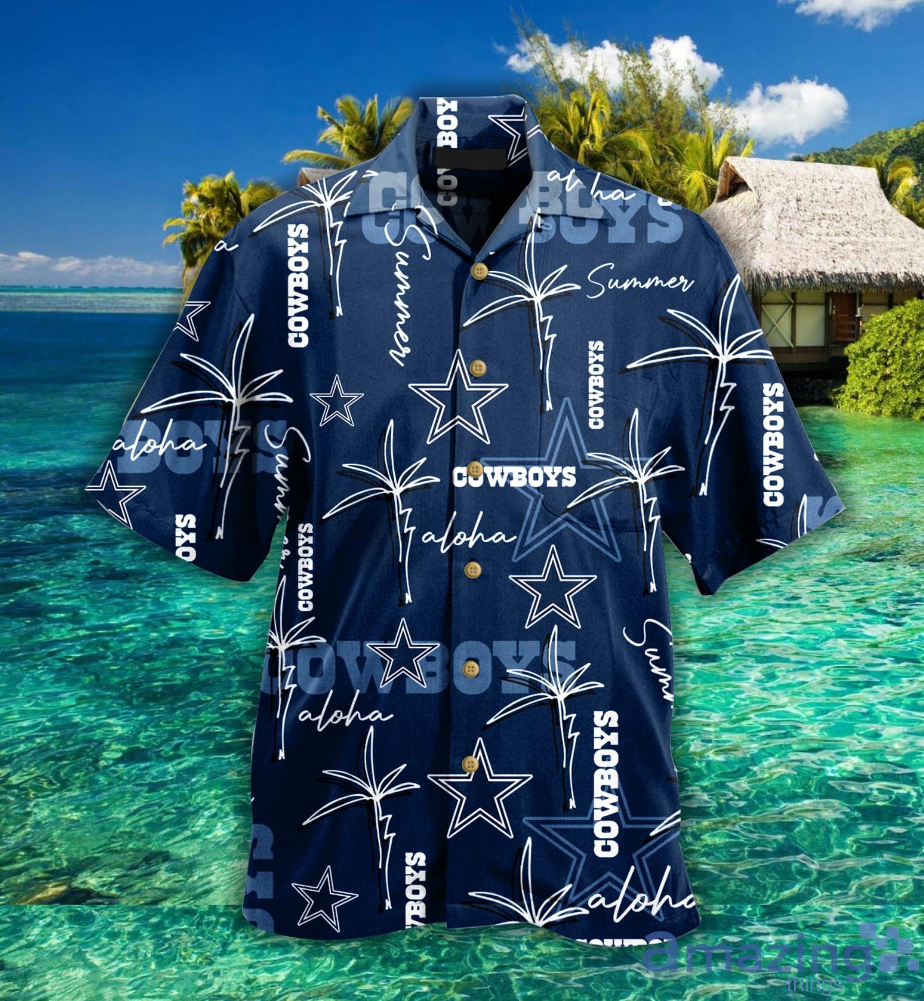 Dallas Cowboy Nfl Palm On Elie Hawaiian Shirt For Fans