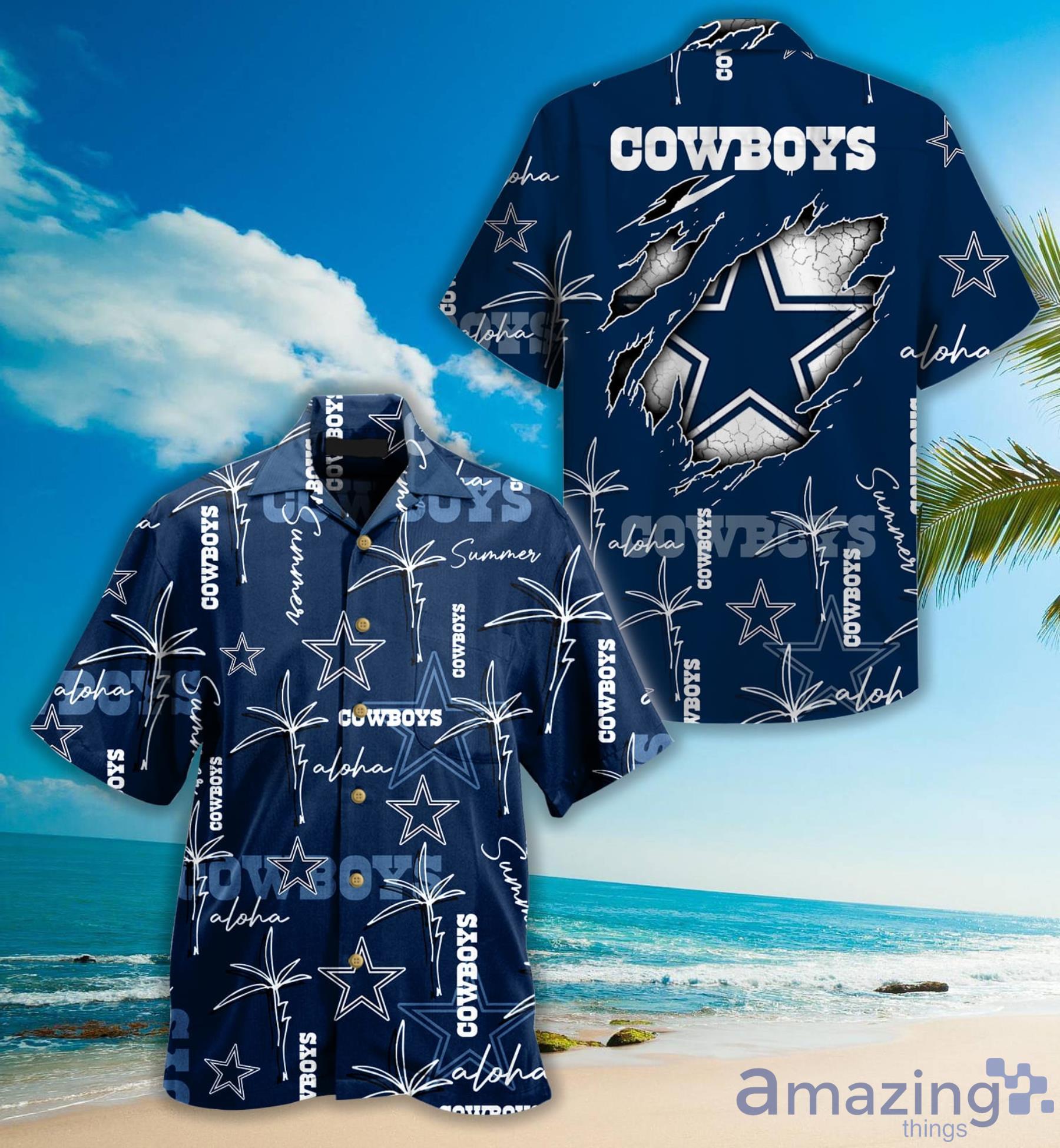 Dallas Cowboy Nfl Palm On Elie Hawaiian Shirt For Fans Product Photo 1
