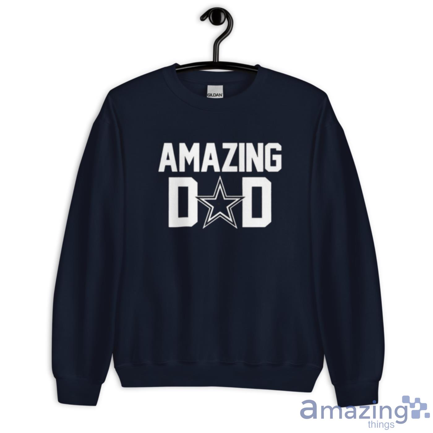 Dallas Cowboys Fan Amazing Dad Shirt image Dallas Cowboys Fan Amazing Dad Shirt - Unisex Crewneck Sweatshirt-1