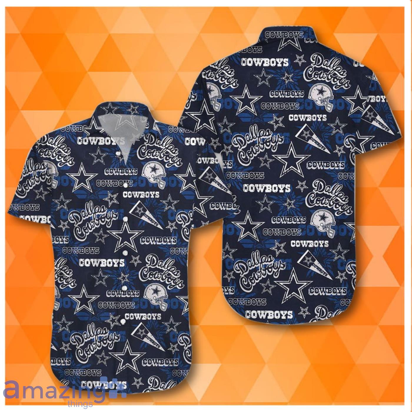 Dallas Cowboys Logo Pattern All Over Print 3D Hawaiian Shirt Product Photo 1