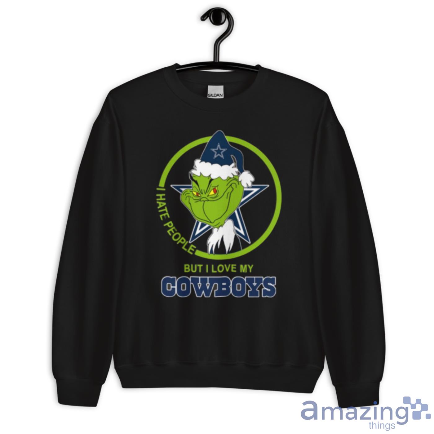 NFL Dallas Cowboys Makes Me Happy You Not So Much Grinch Football Sports T- Shirt