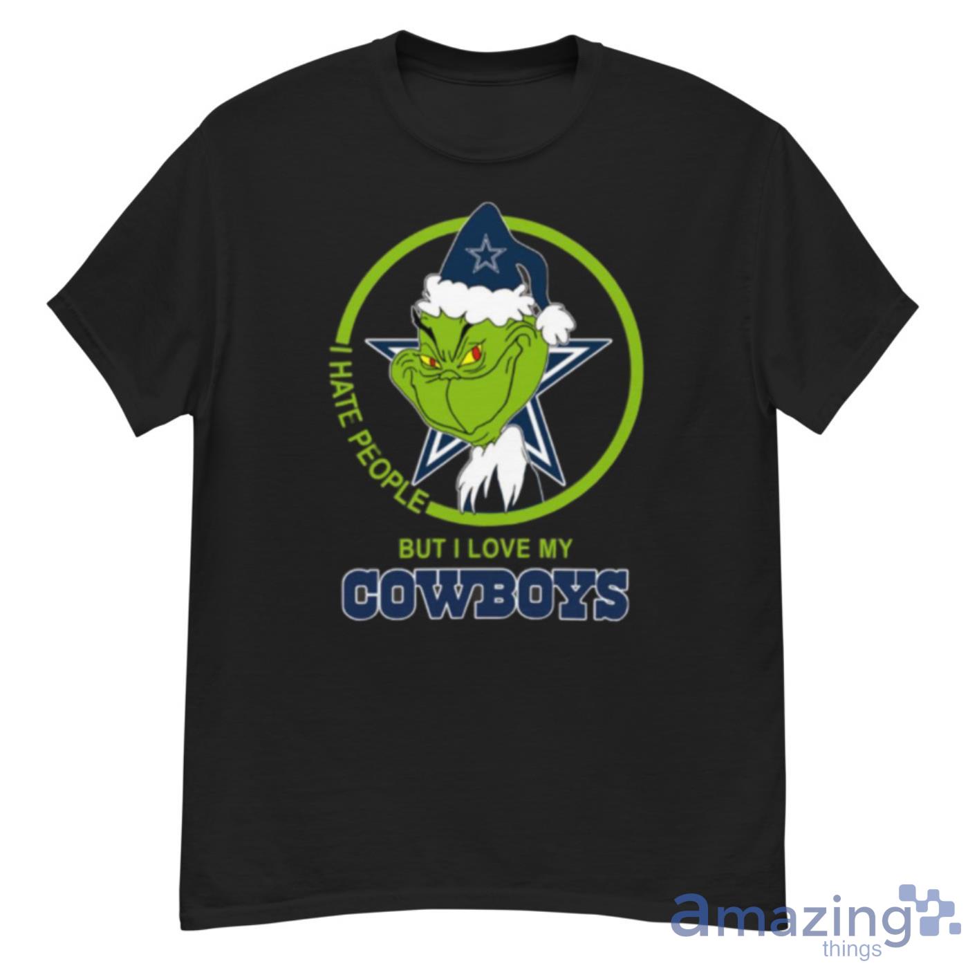 NFL Dallas Cowboys Makes Me Happy You Not So Much Grinch Football Sports T- Shirt