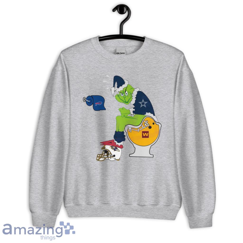 Santa Grinch Dallas Cowboys Toilet Christmas shirt, sweater, hoodie