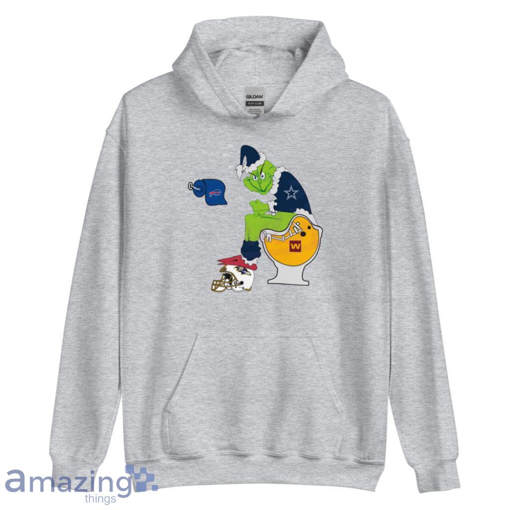 Dallas Cowboys NFL Santa Grinch Toilet Football Team Christmas Shirt image Dallas Cowboys NFL Santa Grinch Toilet Football Team Christmas Shirt - Unisex Heavy Blend Hooded Sweatshirt