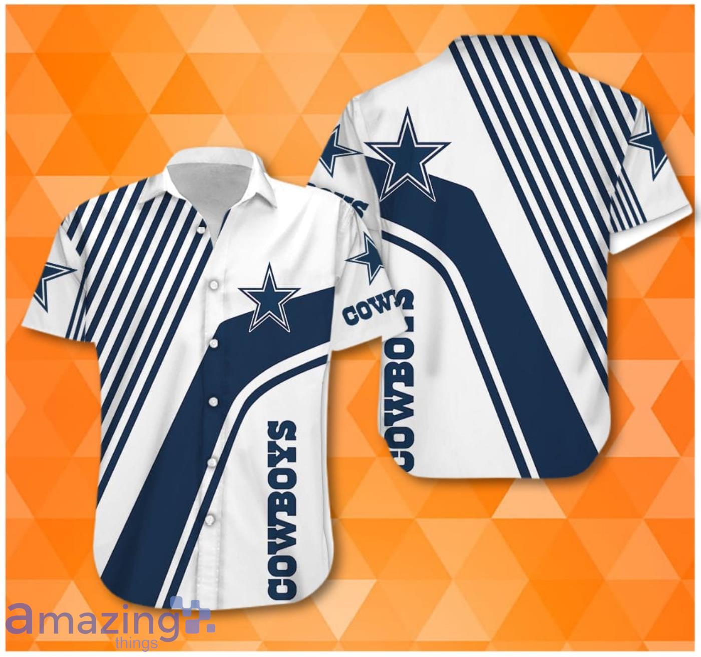 Dallas Cowboys Short Sleeves White Hawaiian Shirt Product Photo 1