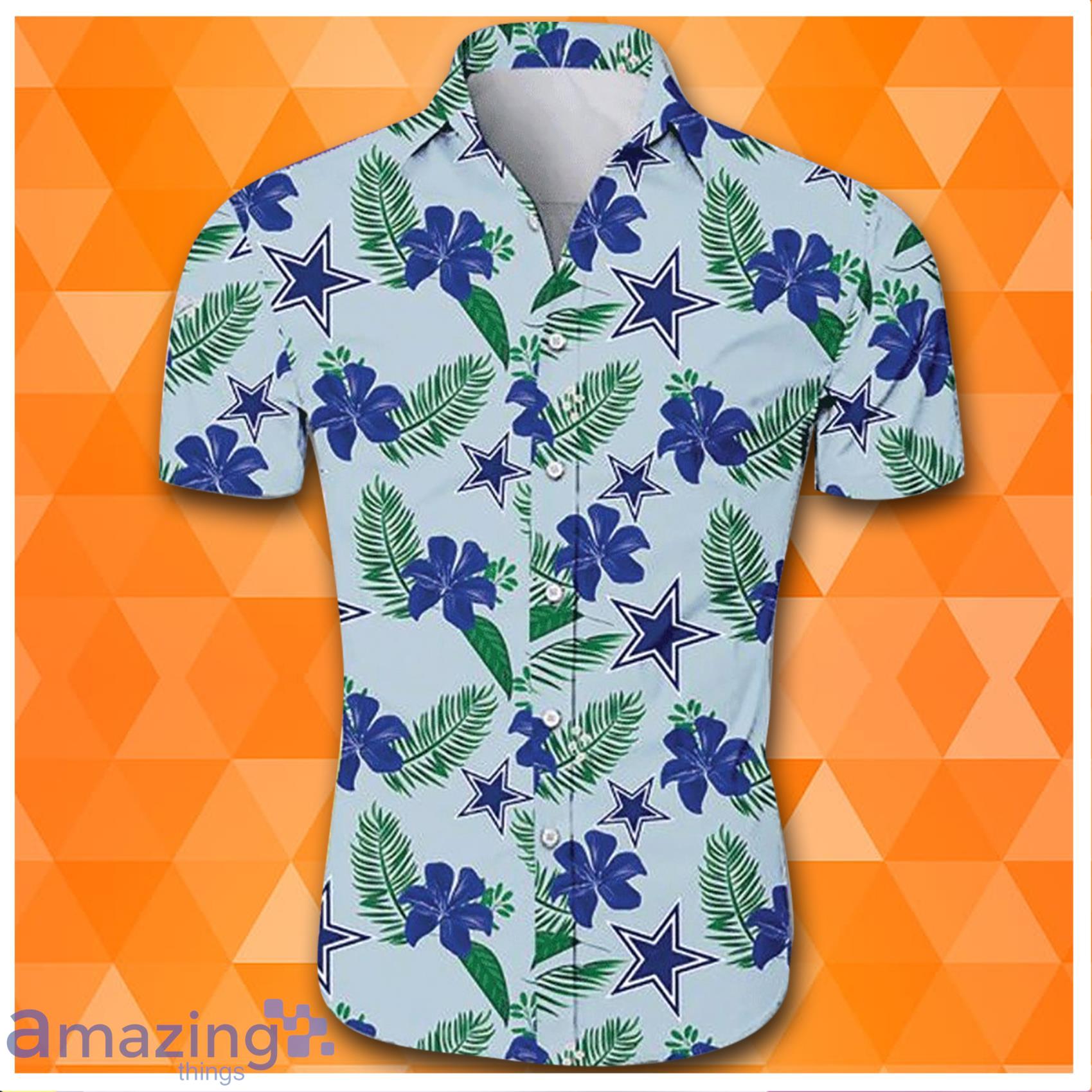 Dallas Cowboys Star Symbol And Habicus Pattern Hawaiian Shirt