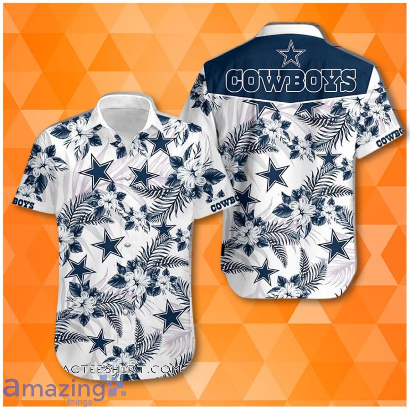 Dallas Cowboys Team Tropical Pattern Aloha Hawaiian Shirt Product Photo 1