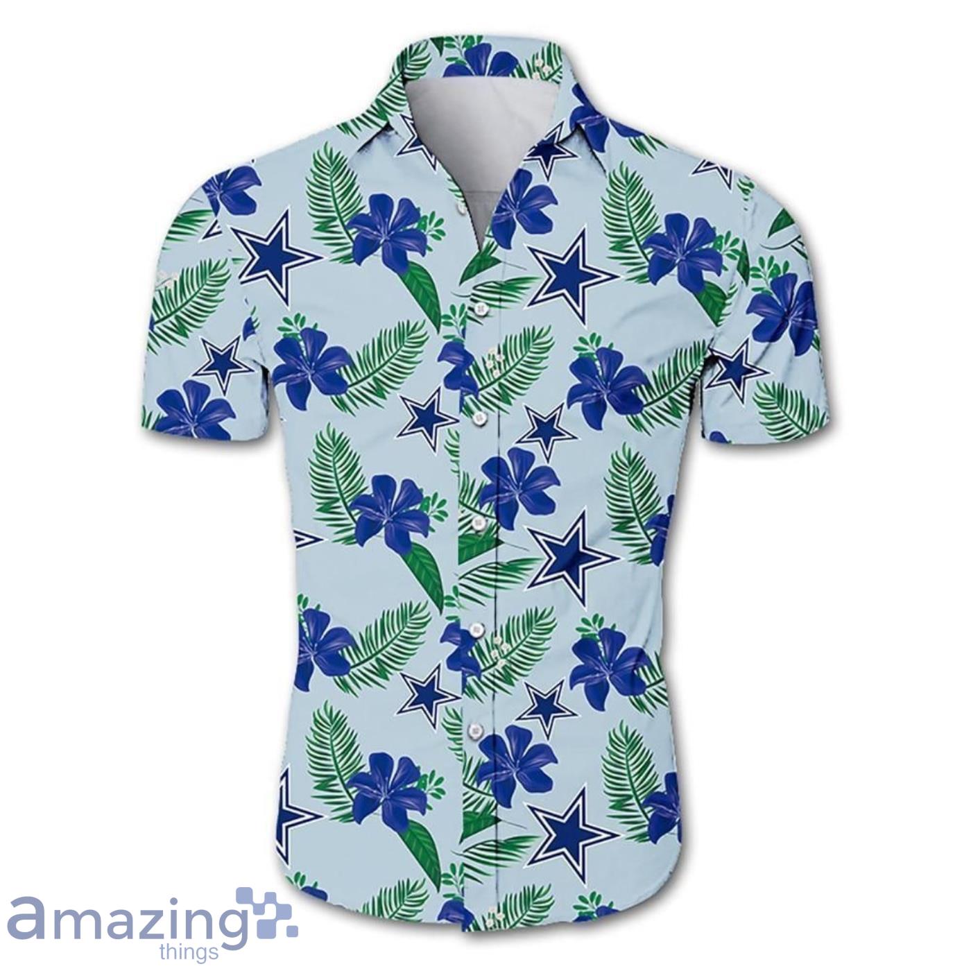 Dallas Cowboys Tropical Flower Hawaiian Shirt Product Photo 1