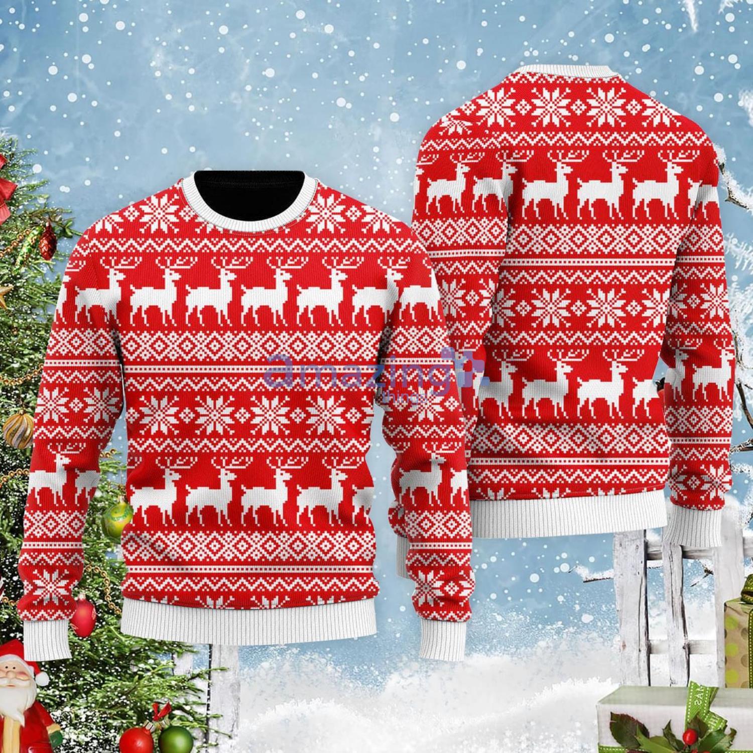 Deermas Christmas Is Lit Christmas Gift Ugly Christmas Sweater Product Photo 1