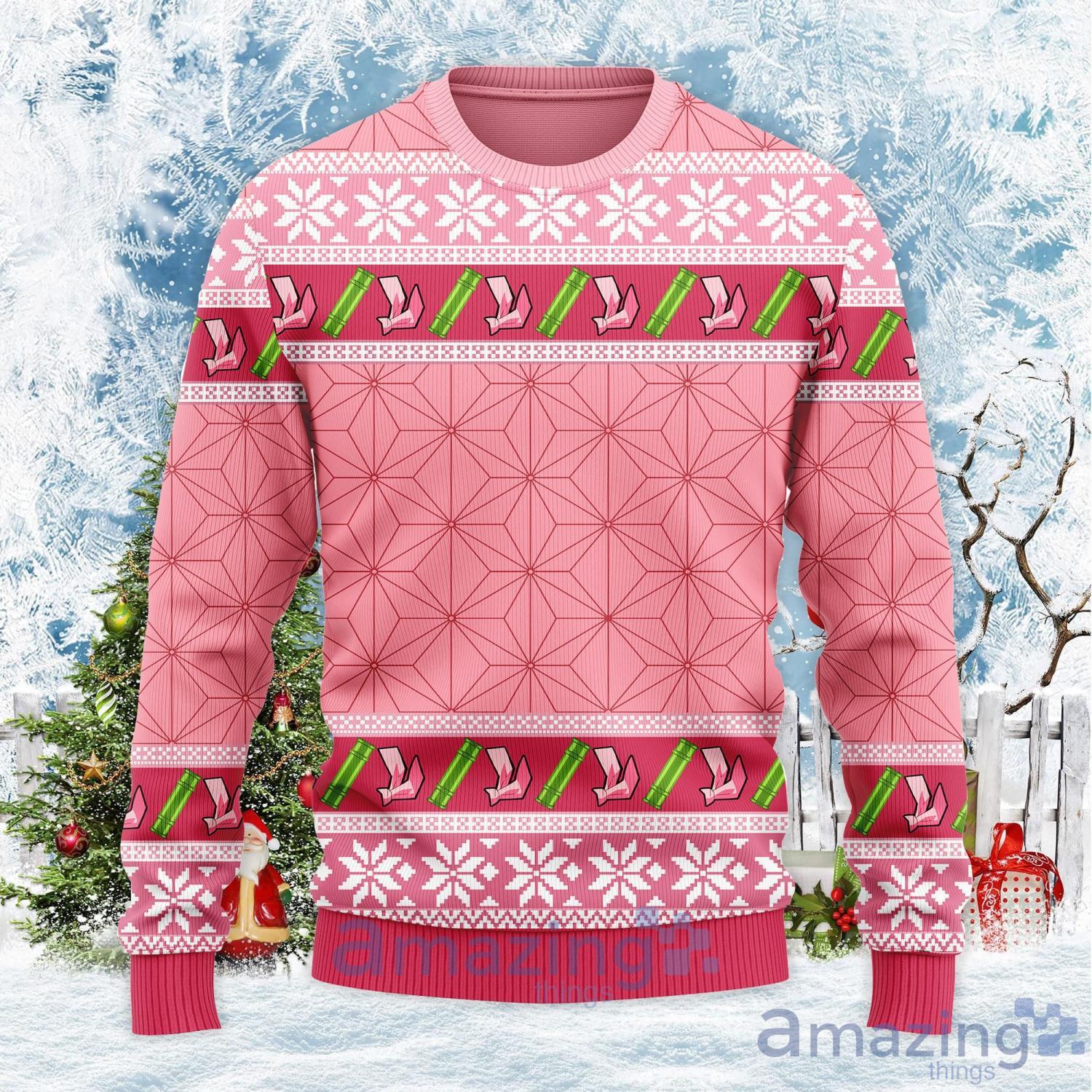 Demon Slayer Nezuko Anime Lover Christmas Gift Ugly Christmas Sweater Product Photo 1