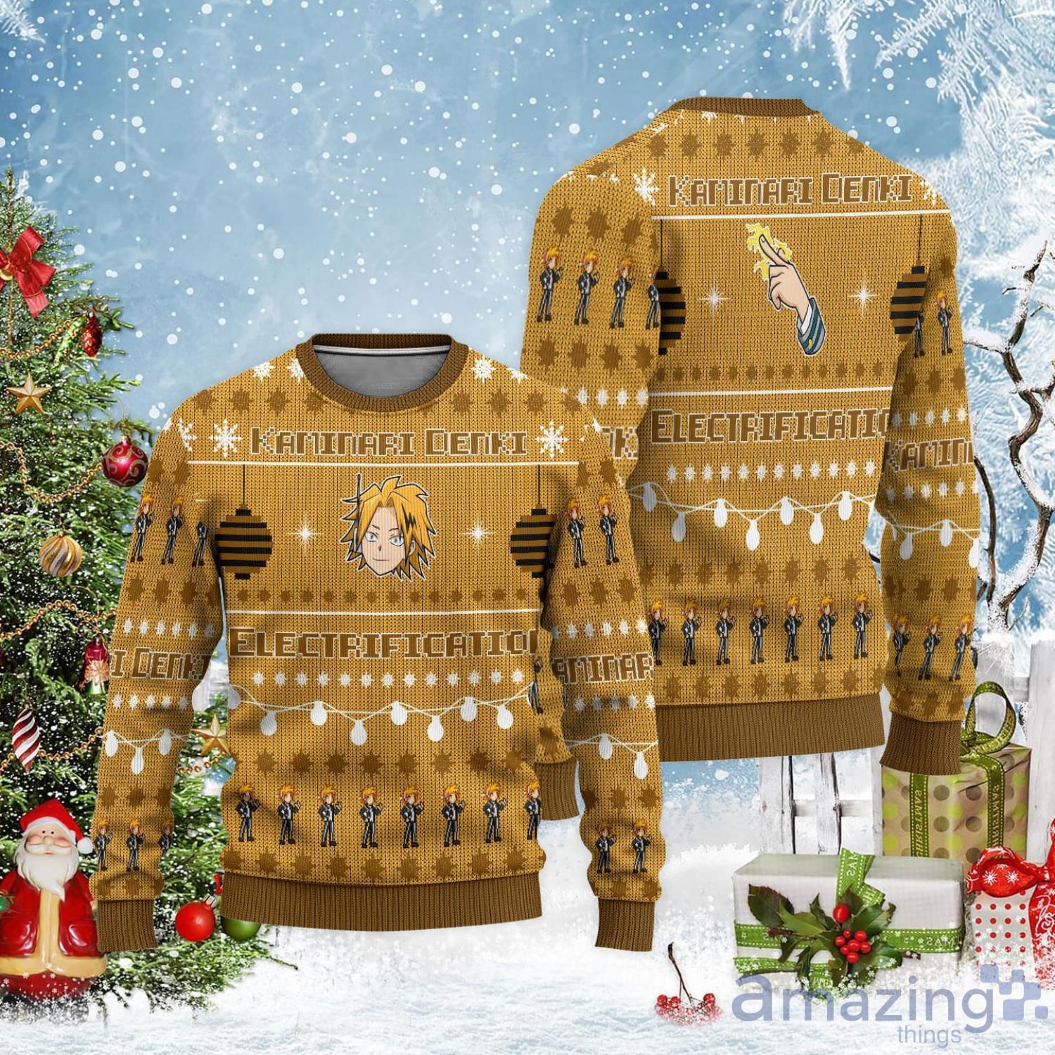 Denki Kaminari Fans My Hero Academia Ugly Christmas Sweater Product Photo 1