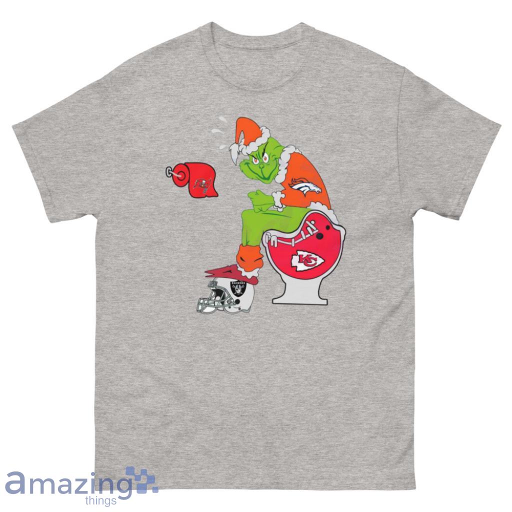 Denver Broncos NFL Santa Grinch Toilet Football Team Christmas Shirt