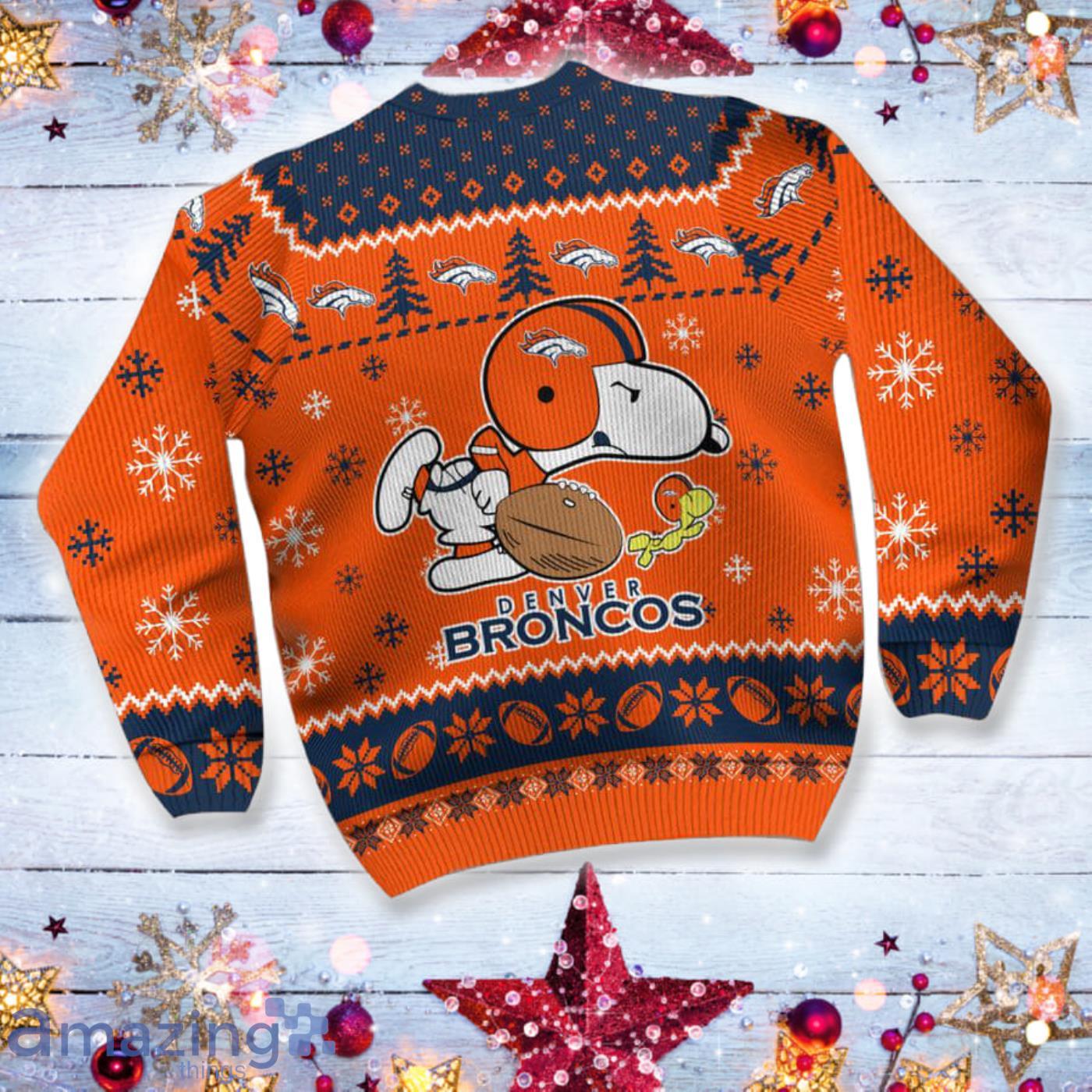 Denver Broncos Snoopy NFL Ugly Christmas Sweater - Tagotee