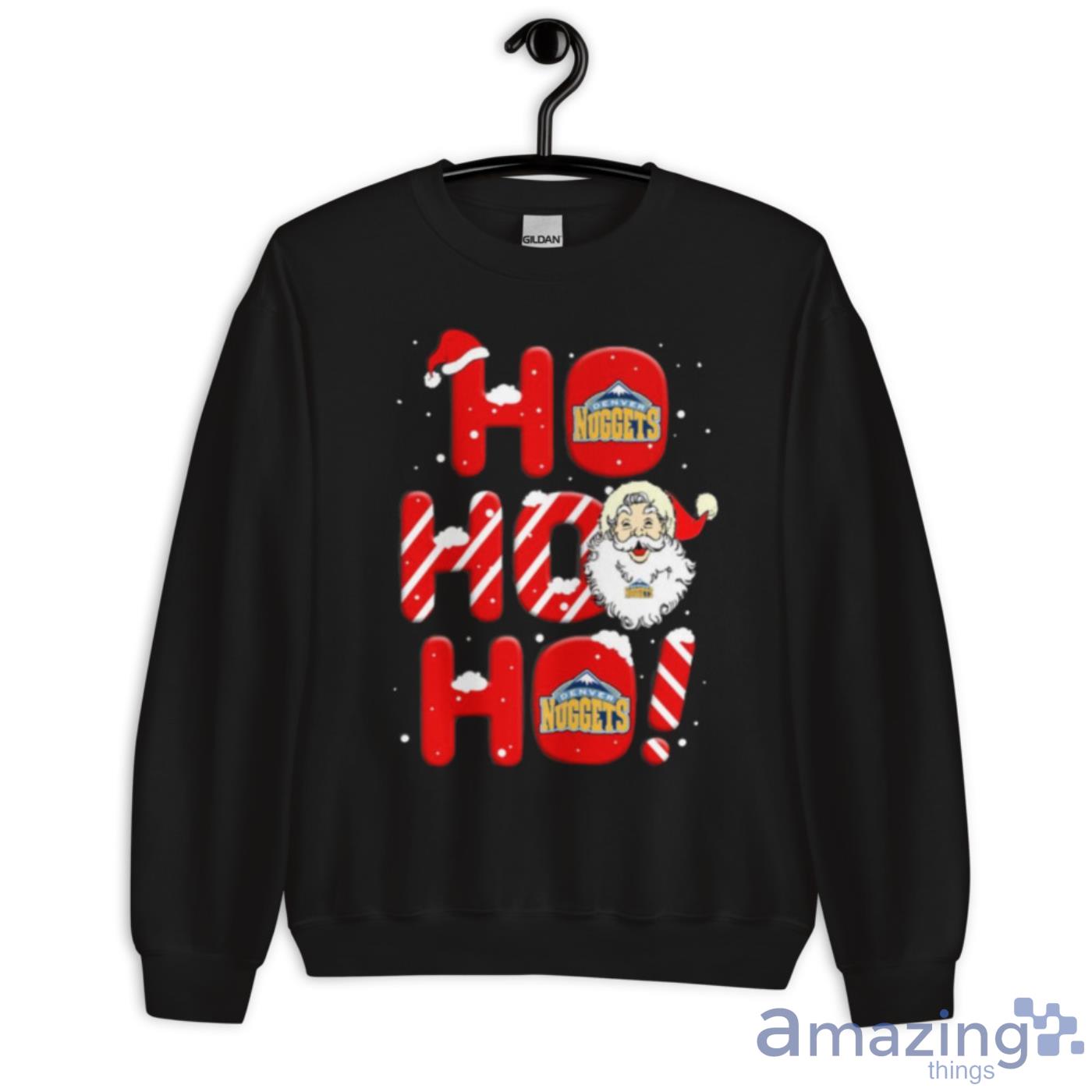 Denver Nuggets NBA Basketball Ho Ho Ho Santa Claus Merry Christmas Shirt  Youth Long Sleeve
