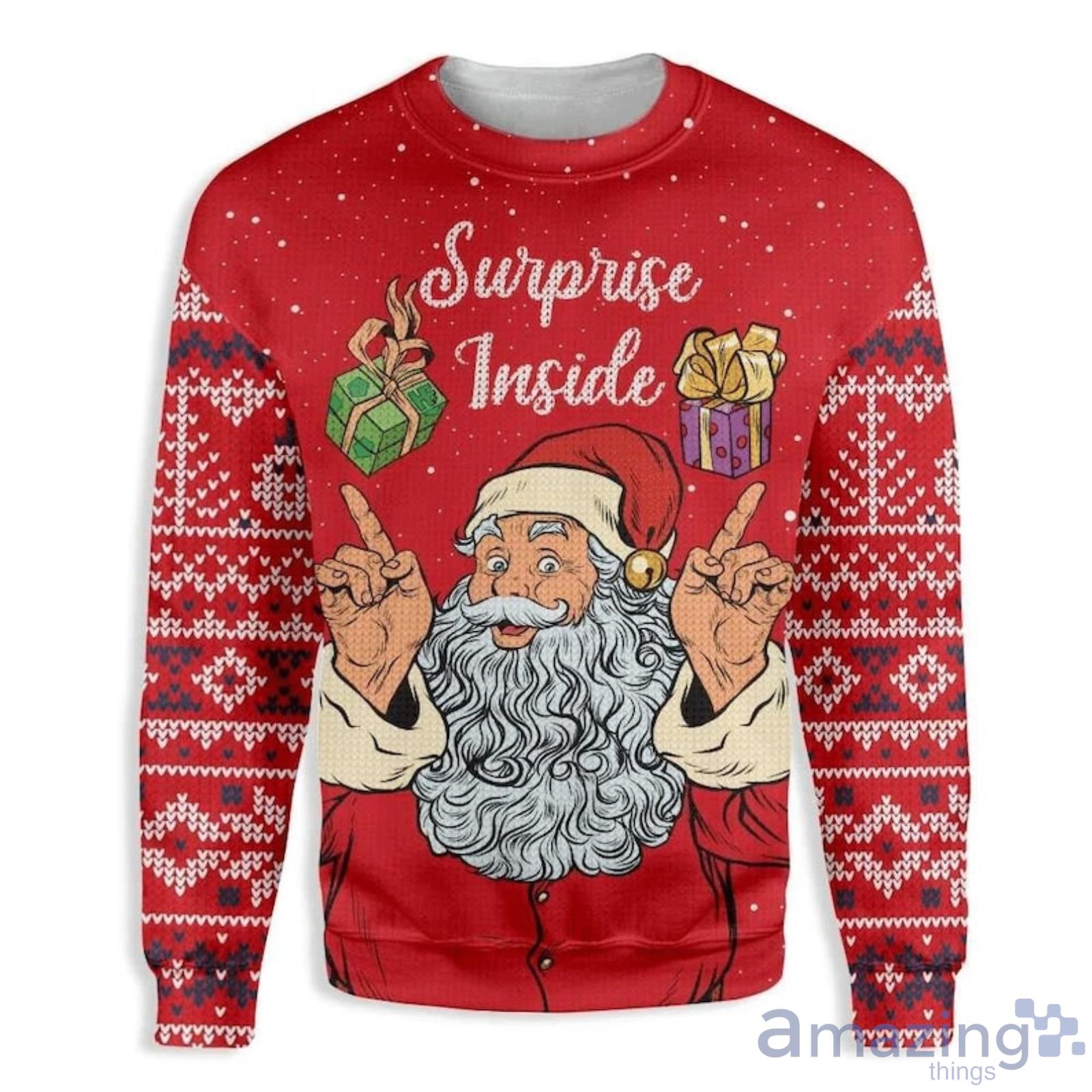 Dirty Santa Surprise Inside Christmas Gift Ugly Christmas Sweater Product Photo 1 Dirty Santa Surprise Inside Christmas Gift Ugly Christmas Sweater Product Photo 1