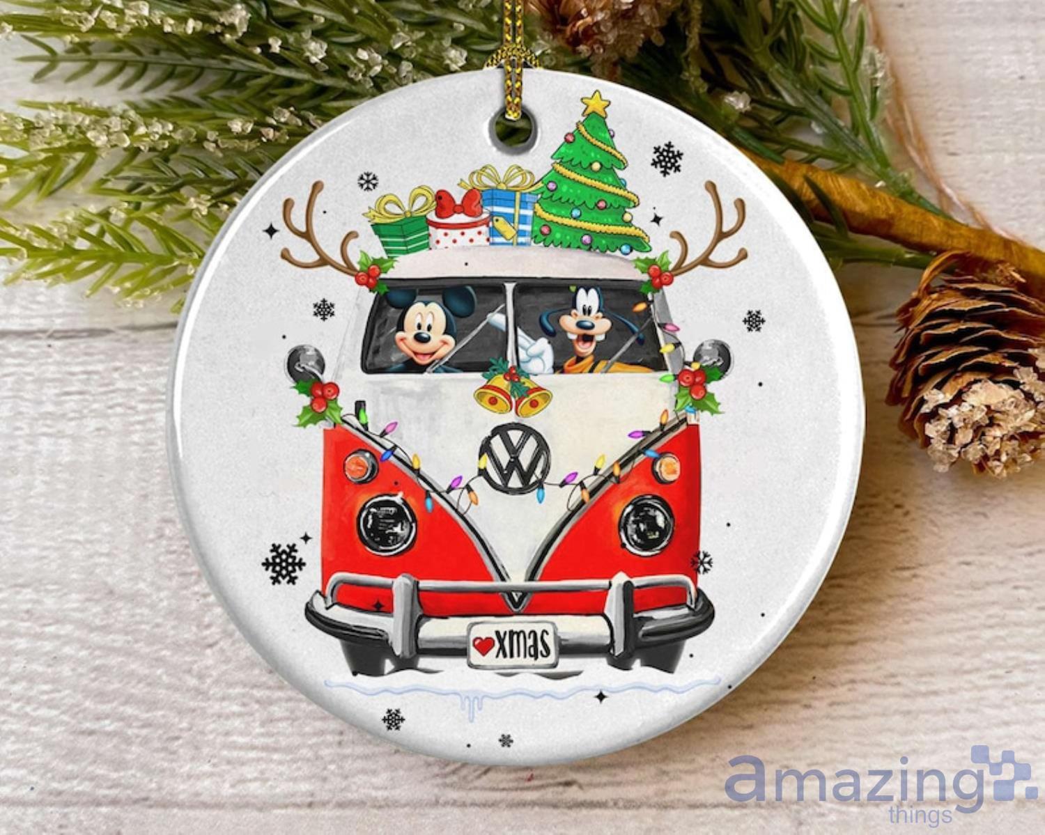 Disney Mickey Goofy Drive Hippie Car Christmas Ornament Product Photo 1