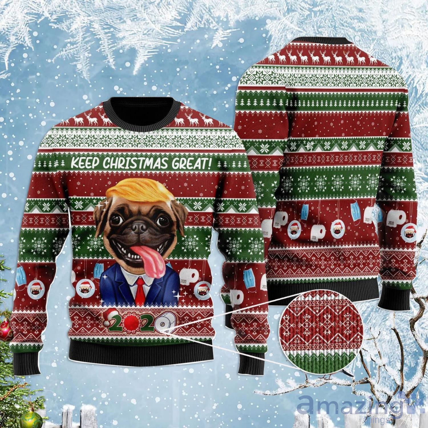 Pug xmas outlet sweater