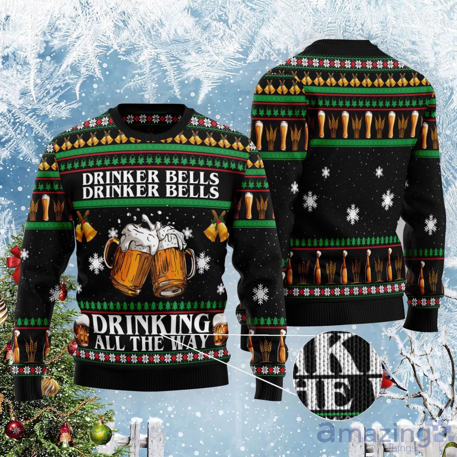 Drinker Bell Drink All The Way Ugly Christmas Sweater Product Photo 1