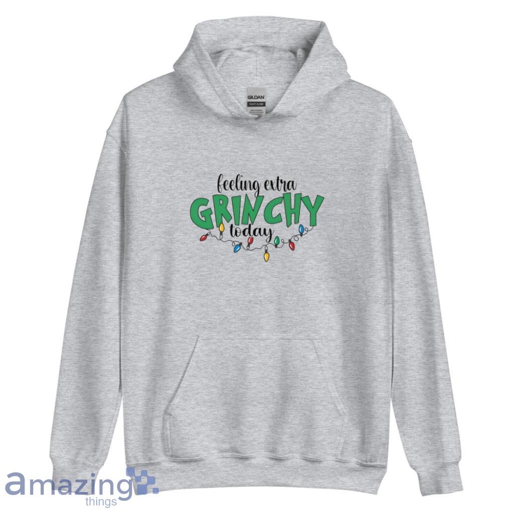 Feeling Extra Grinchy Today Christmas Shirt image Feeling Extra Grinchy Today Christmas Shirt - Unisex Heavy Blend Hooded Sweatshirt