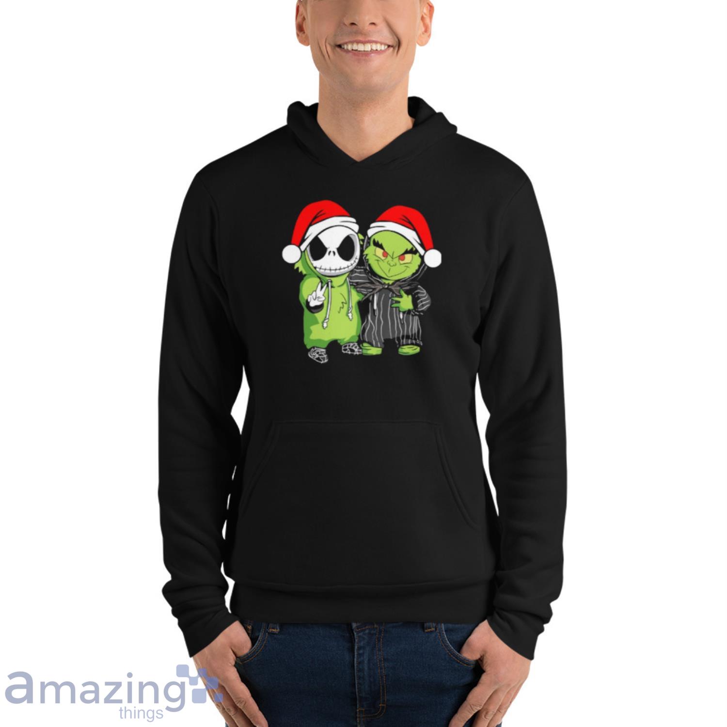 Baby Jack Skellington and baby Grinch Philadelphia Eagles shirt