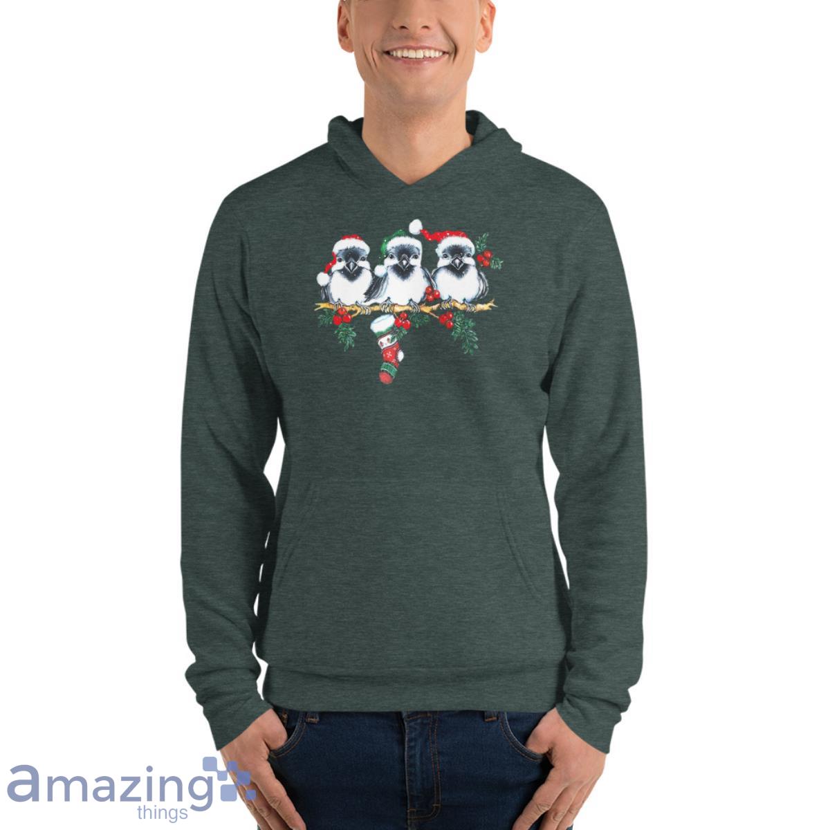 Funny Birds Sitting On A Branch in Tree Chritsmas Gifts Premium Shirt image Funny Birds Sitting On A Branch in Tree Chritsmas Gifts Premium Shirt - Unisex Fleece Pullover Hoodie-1