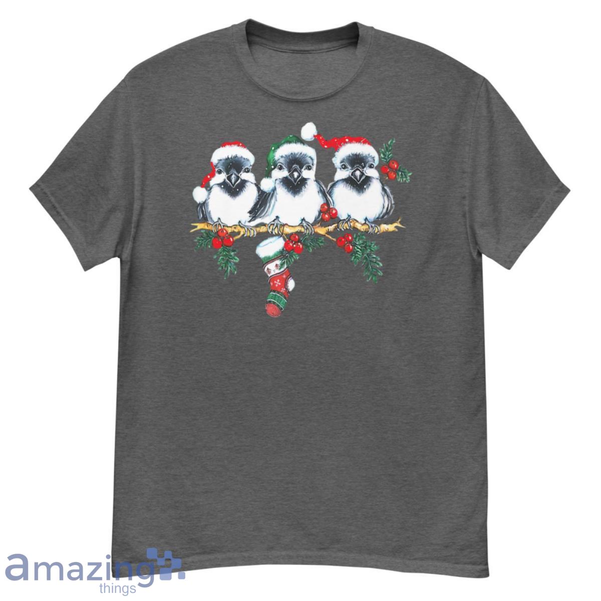 Funny Birds Sitting On A Branch in Tree Chritsmas Gifts Premium Shirt - G500 Men’s Classic T-Shirt-1