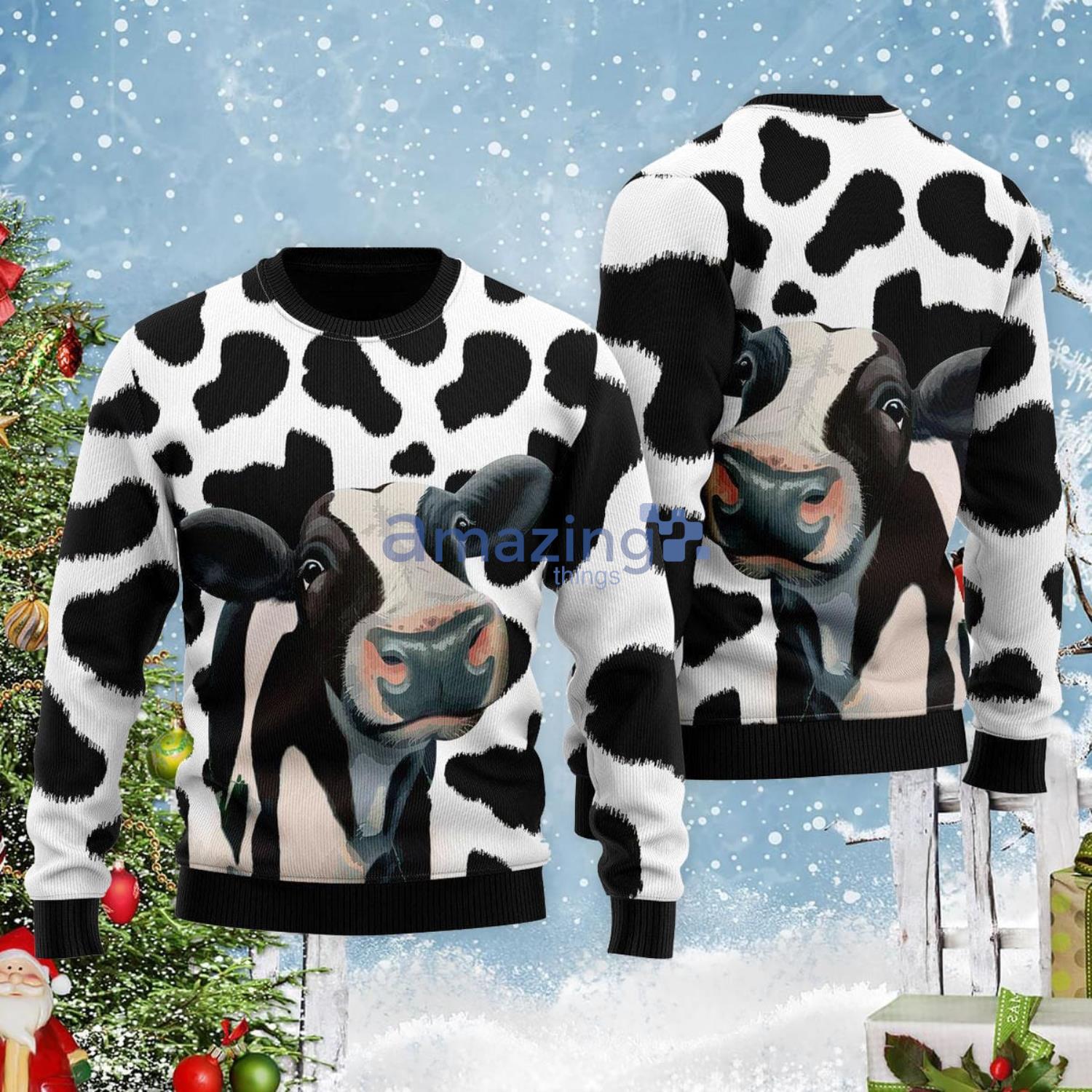 Funny Cow Christmas Gift Ugly Christmas Sweater Product Photo 1 Funny Cow Christmas Gift Ugly Christmas Sweater Product Photo 1