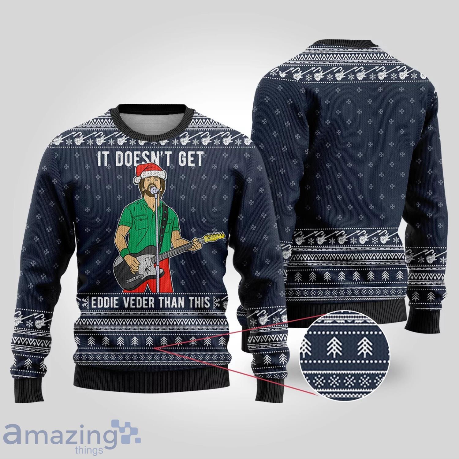 Funny It Soesn't Get Eddie Vedder Than This Ugly Christmas Sweater Product Photo 1