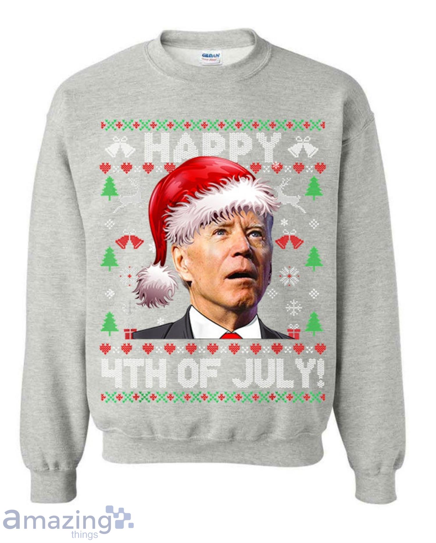 Funny Joe Biden Happy 4th Of July Christmas Sweatshirt Product Photo 1