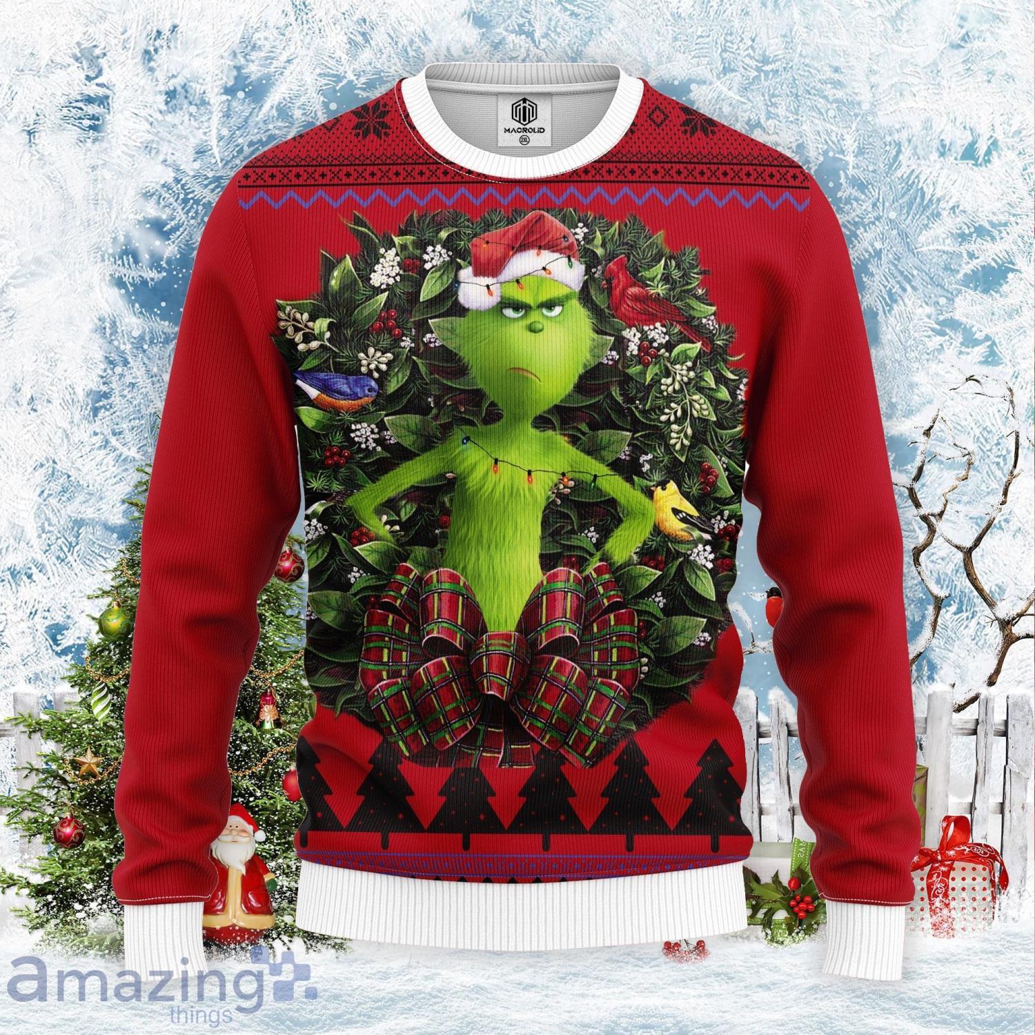 Funny The Grinch Noel Mc Thanksgiving Gift Cute Christmas Gift Ugly Christmas Sweater Product Photo 1