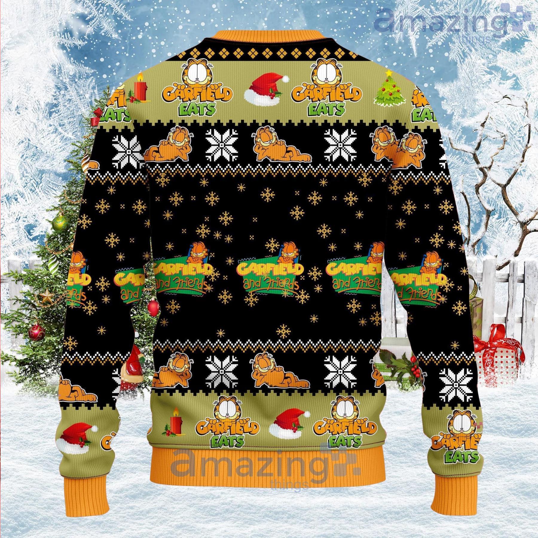 Garfield Cute Christmas Gift 3D Ugly Christmas Sweater image Garfield Cute Christmas Gift 3D Ugly Christmas Sweater Product Photo 2