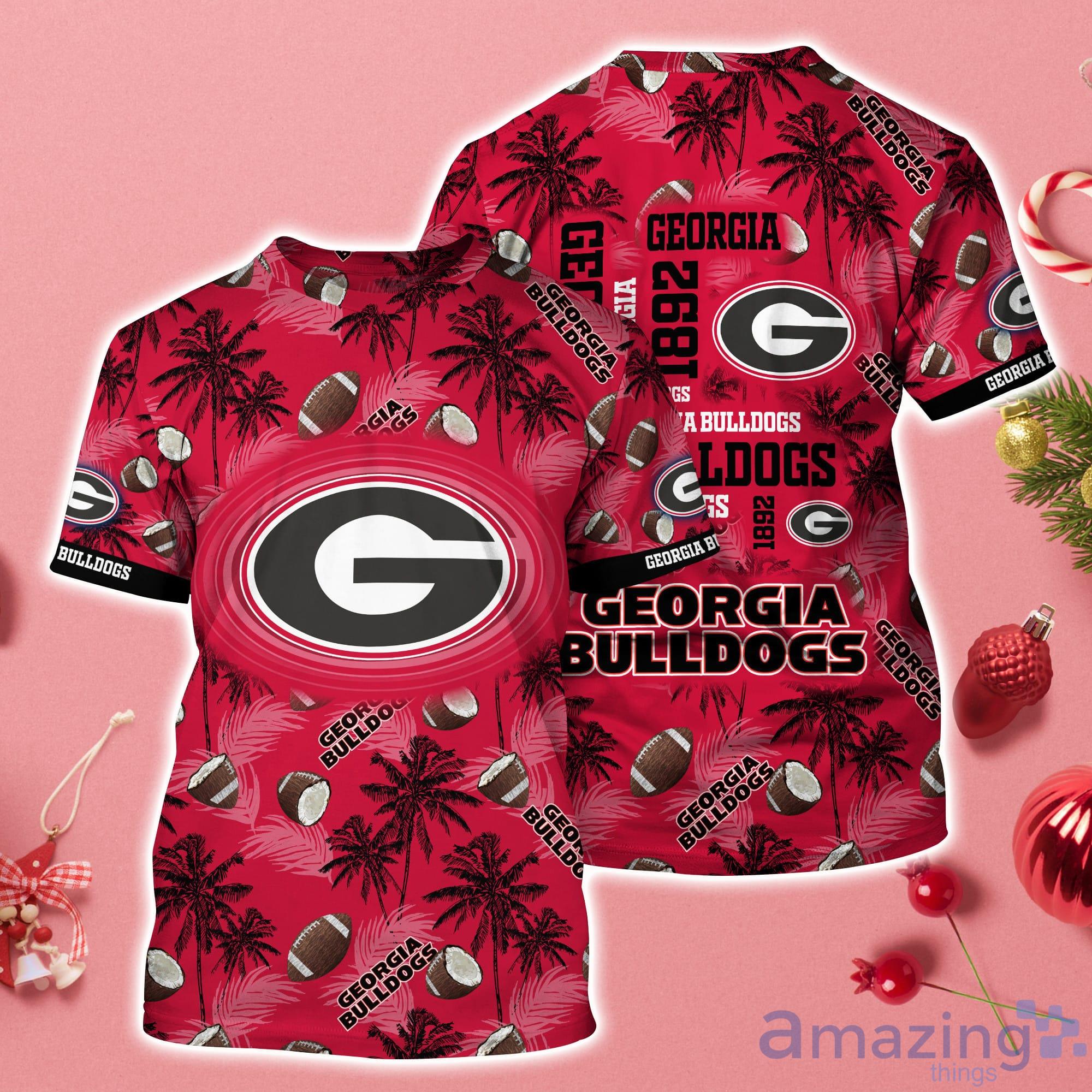 Georgia Bulldogs Coconut Pattern Hawaii 3D T-Shirt Product Photo 1