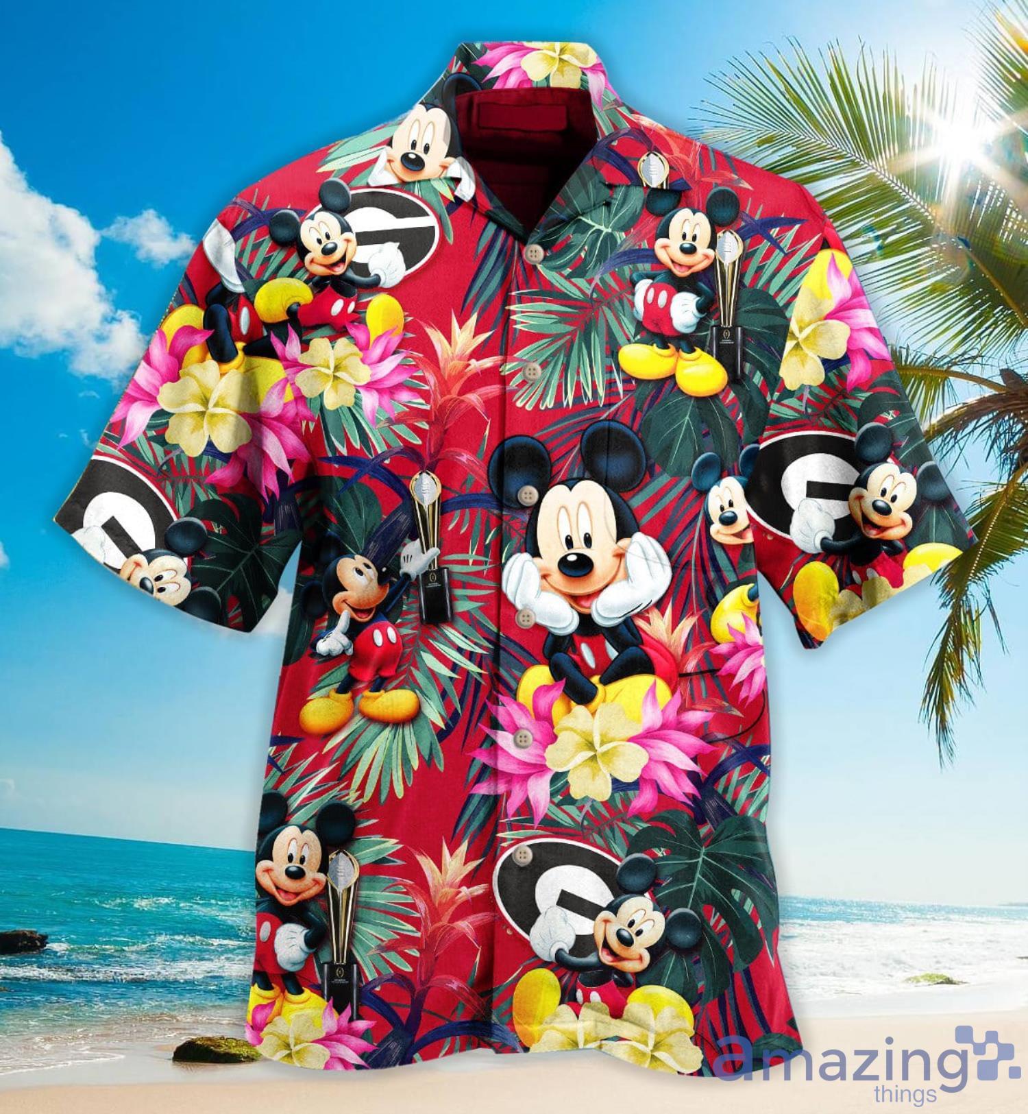 Georgia Bulldogs Mickey Mouse Champions Hawaii Shirt Product Photo 1