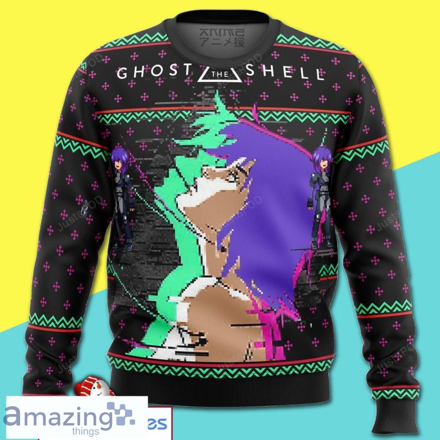 Ghost In The Shell Major Premium Full Print Ugly Christmas Sweater Product Photo 1