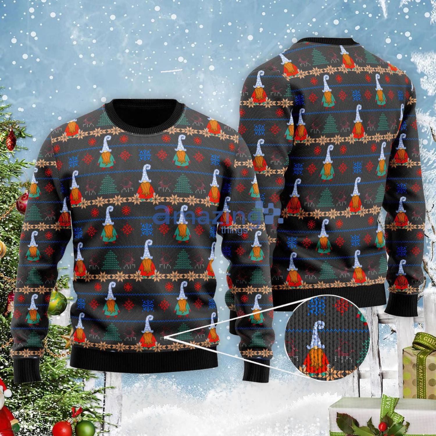 Gnomes Love Christmas Gift Ugly Christmas Sweater Product Photo 1