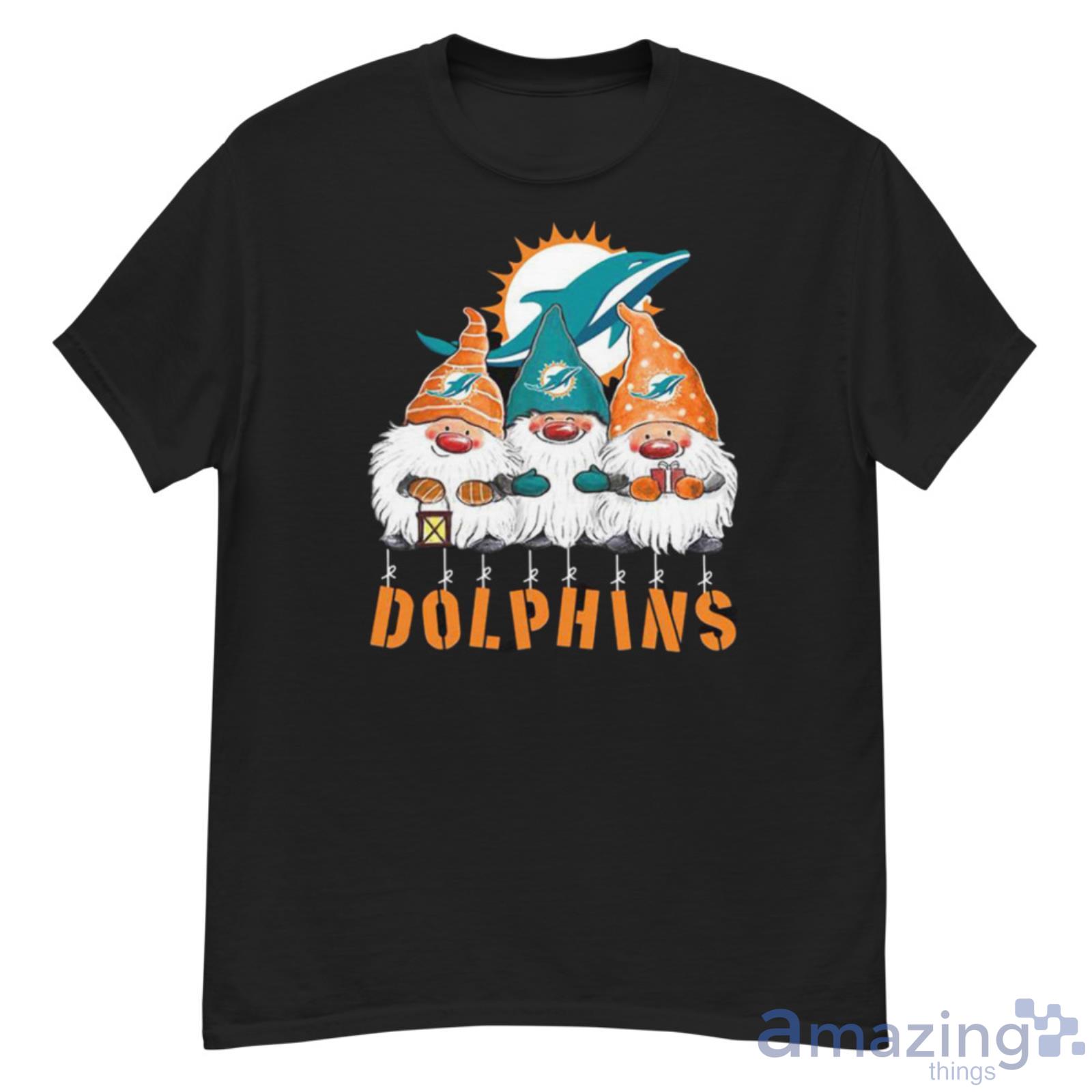 Gnomies Miami Dolphins Christmas T-Shirt - TeeNavi