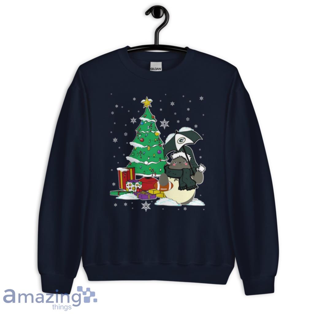 Green Bay Packers NFL Football Cute Tonari No Totoro Christmas Sports T Shirt image Green Bay Packers NFL Football Cute Tonari No Totoro Christmas Sports T Shirt - Unisex Crewneck Sweatshirt-1