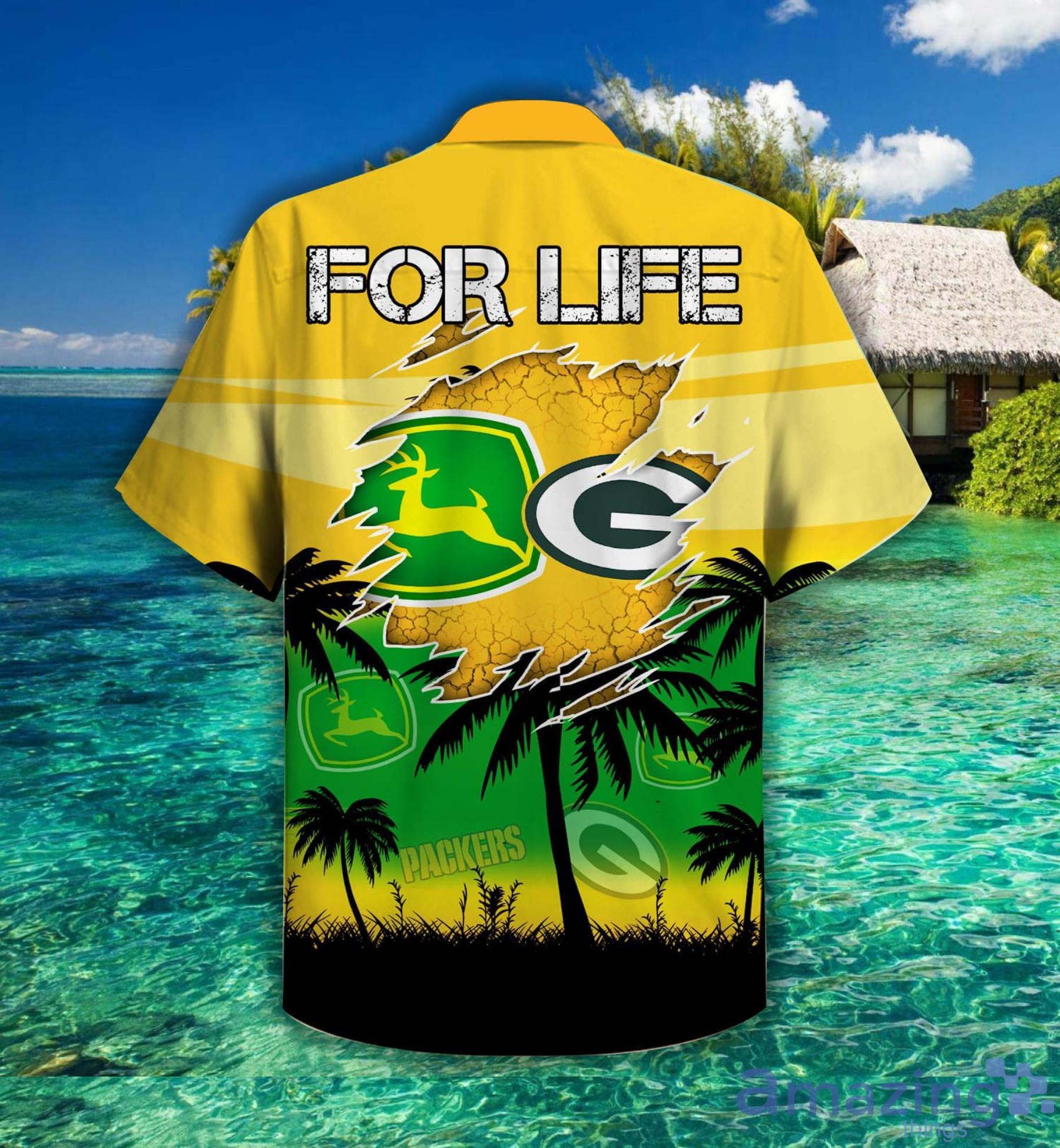 Green Bay Packers Nfl John Deere Nfl Hawaiian Shirt For Fans