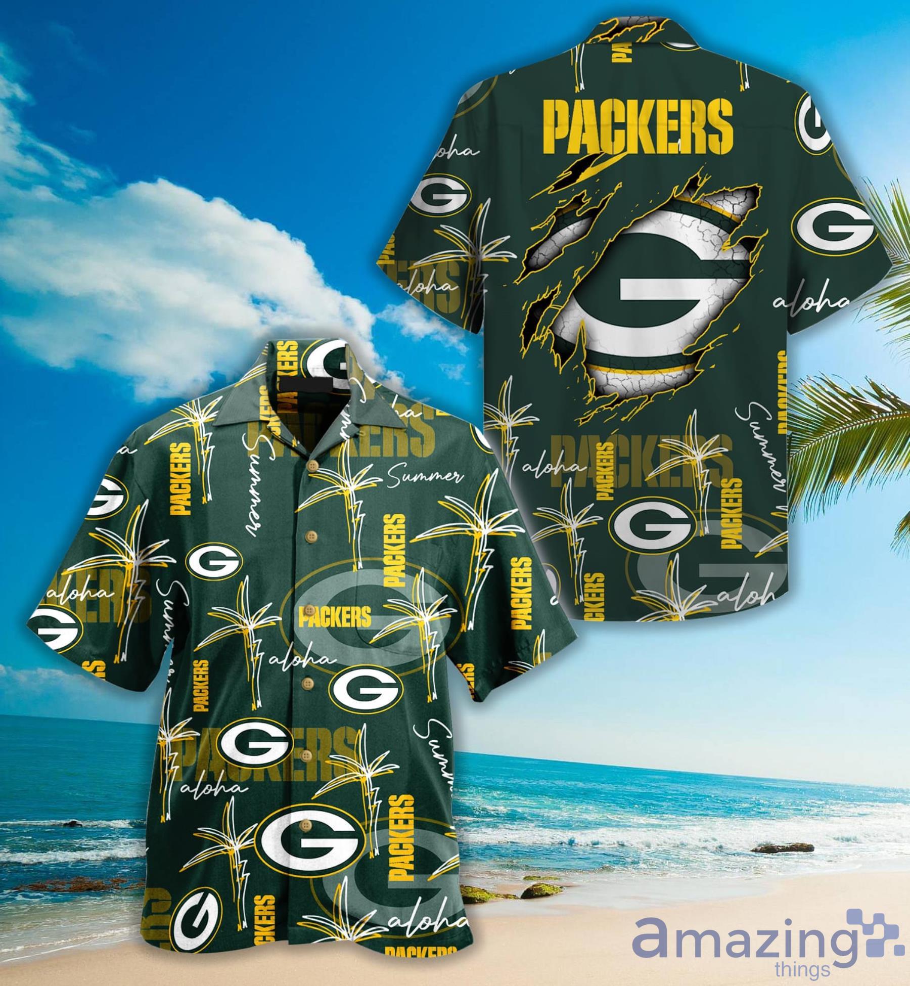 Green Bay Packers Nfl Palm On Elie Hawaiian Shirt For Fans Product Photo 1