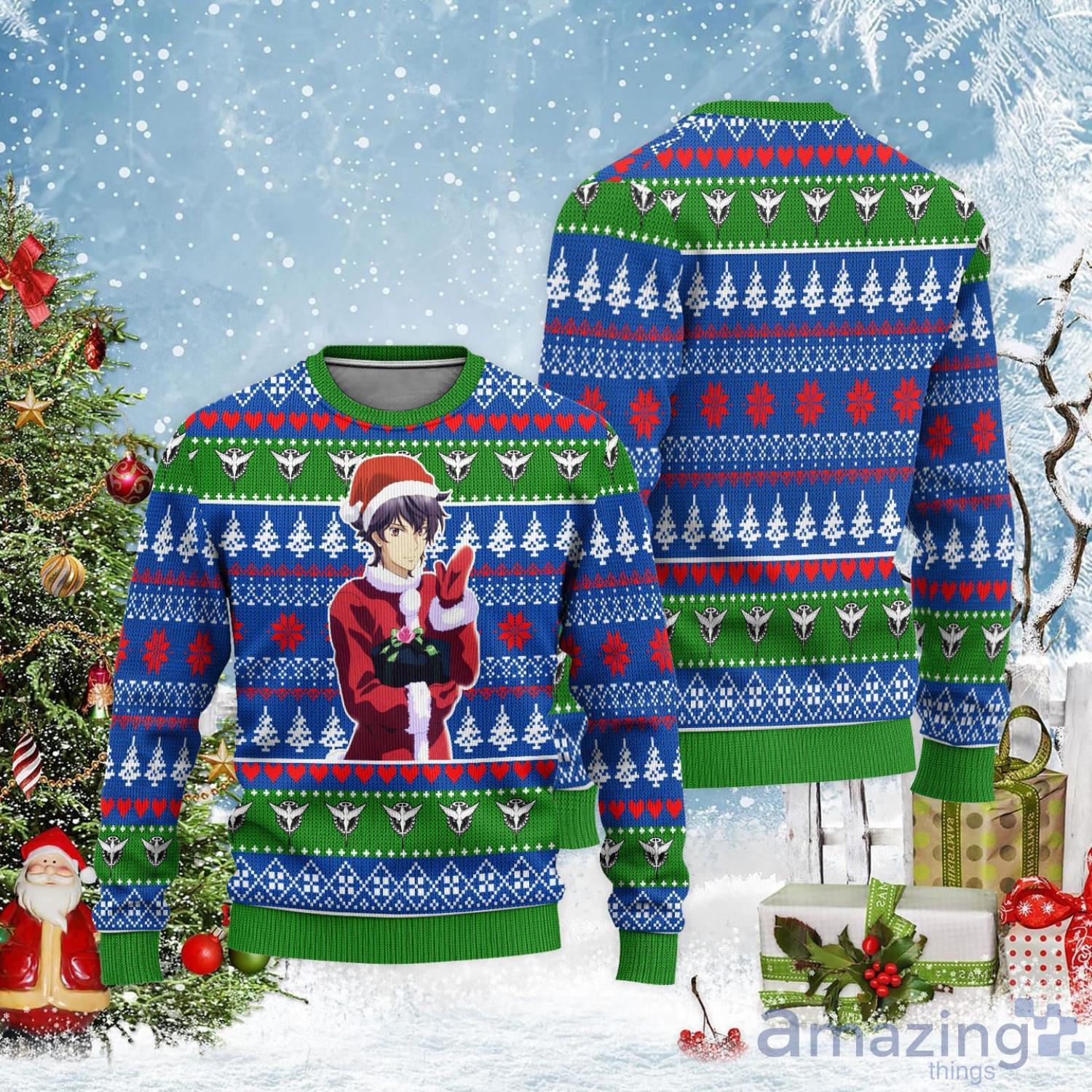 Gundam Ugly Christmas Sweater Setsuna Custom Christmas Gift For Anime Lover Product Photo 1