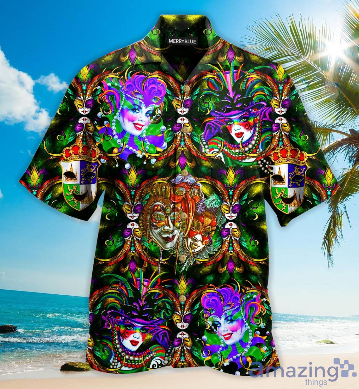 Fisyme Mardi Gras Mask Shenanigans New Orleans Hawaiian Shirt - Jolly  Family Gifts