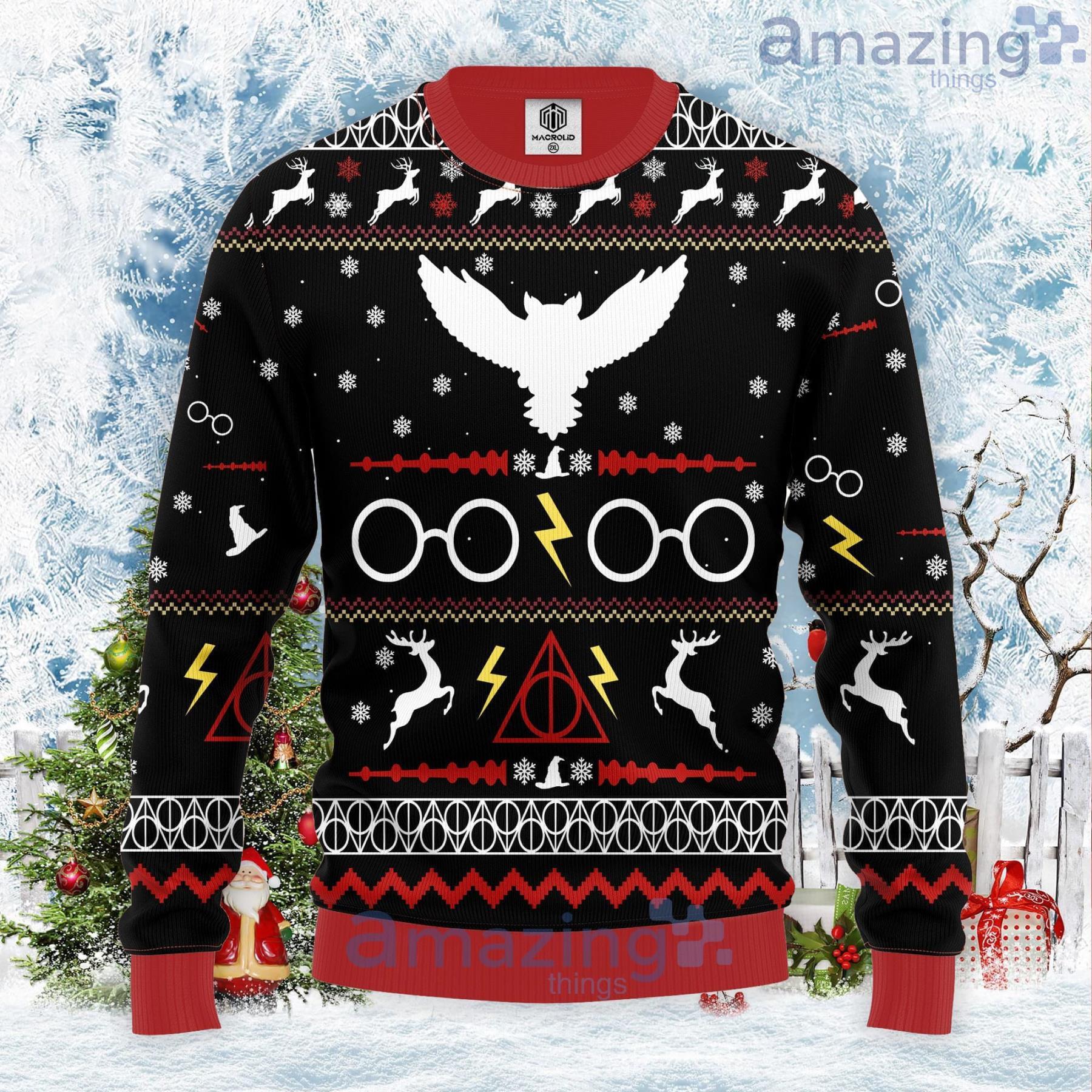 Harry Potter Owl Christmas Gift Ugly Christmas Sweater Product Photo 1