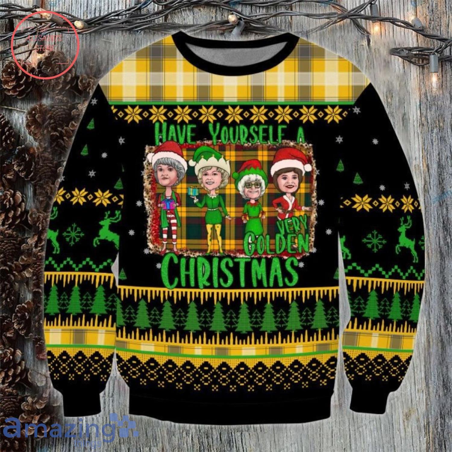 Have Yourself A Very Golden Full Print 3D Christmas Ugly Sweater Product Photo 1