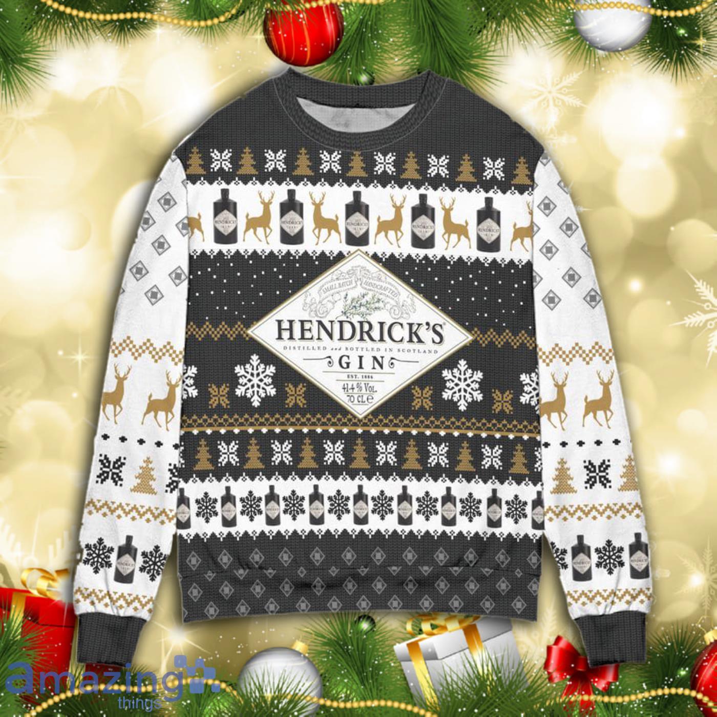 Hendricks Gin Logo 3D Full Print Christmas Ugly Sweater Product Photo 1